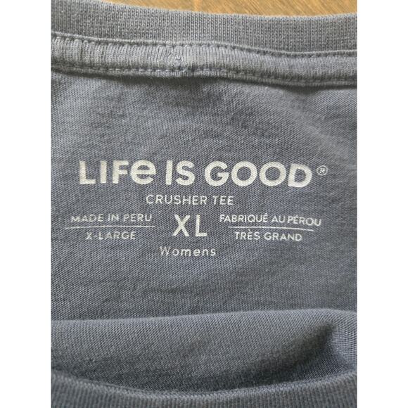 Life is Good Long Sleeve Crusher Tee Snow Good Adirondack Chair Women’s XL - Picture 6 of 8